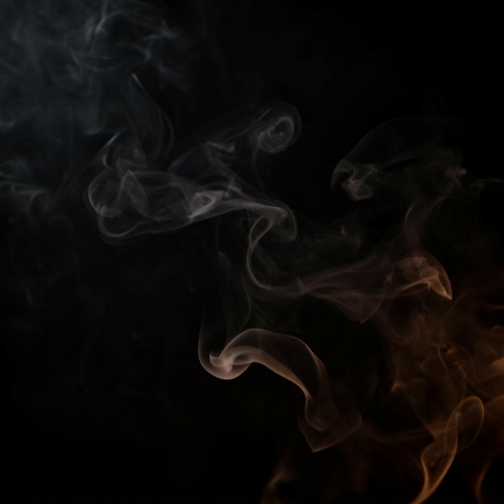 Abstract smoke at low light, evoking the stillness before action.